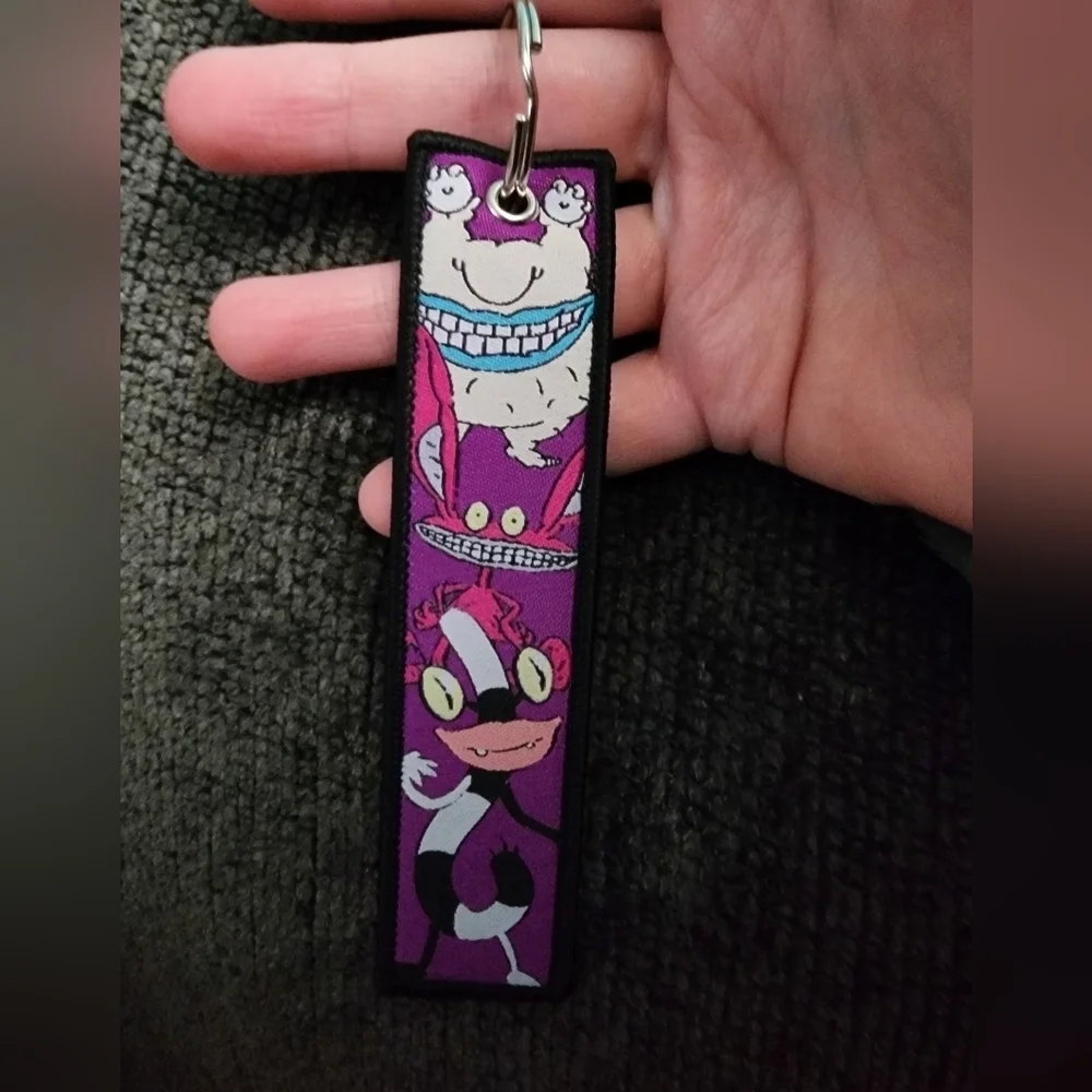 Aaahh!! Real Monsters Embroidered Keychain unisex
